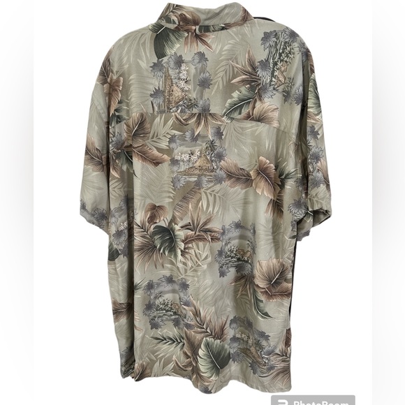 Mens Island Shores XL short sleeve button down chest pocket palms - Picture 4 of 12